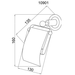 Держатель для туалетной бумаги Boheme Murano Crystal хром 10901-CRST-CH
